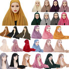 One Piece Women Muslim Hijab Scarf Head Cover Wrap Islamic Instant Scarves Shawl
