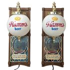 Hamm's Beer Globe Light Wall Sconce Pair Sign Vintage Bar Lamp Tested Working