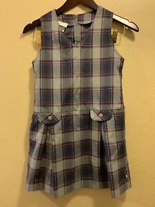 Dennis Uniform V-Neck Plaid Dress Size G8 (Style 007880) Lot (3)