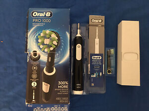 New ListingOral-B Pro 1000  Electric Toothbrush Rechargeable Black NEWEST 3 Mode Model