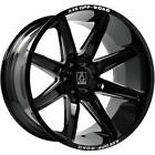 set of 4 NEW 22X12 AXE Artemis Wheels Gloss black milled 6x5.5 Chevy 6x135 Ford