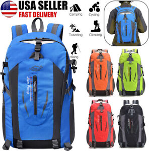 40L Nylon Travel Backpack Waterproof Outdoor Rucksack Men Camping Hiking Bag