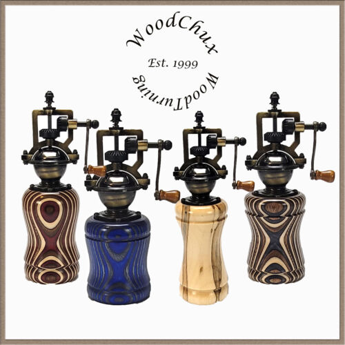 Pepper Mill Grinder Peppermill Spectraply Wood Wooden Handmade Many Options!