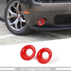 2pcs Front Fog Light Lamp Trim Cover Accessories for Dodge Challenger 2015+ Red (For: Dodge Challenger)