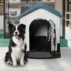 CLARFEY Large Plastic Dog House Pet Cage Kennel Shelter Waterproof Air Vent Door