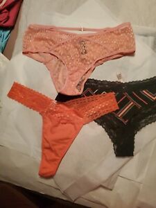 Victoria's Secret  Assorted Mix  Panties - Lot of 3 Size Xl NNT