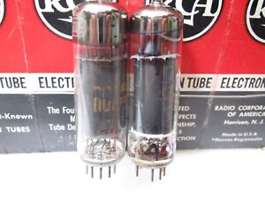 6BQ5  EL 84 RCA Plate Current Matched PAIR  US MADE