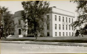 Exterior View Mille Lacs County Court House Milaca MN RPPC Photo Postcard C36