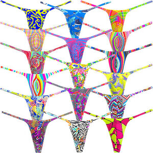 Lot Mens G-String Posing Thong Micro Cut Underwear Narrow Pouch Tangas Hipster