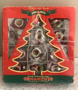 2011 CHRISTOPHER RADKO SHINY BRITE Style Indented Christmas Ornaments AS IS