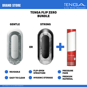 TENGA Flip Zero Male Reusable Masturbator/ Stroker & Hole Lotion Bundle NIB NWT