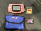 Nintendo GameBoy Advance ~ Pink Game Boy Advance ~Tested Working Lot W/ Games