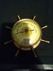 VINTAGE BRASS ADVERTISING SHIP BAROMETER Therm Adjustable Used Great Condition