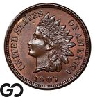 1907 Indian Head Cent Penny, Sharp Choice BU++