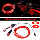 200CM Red Car Interior Atmosphere Wire Strip Light LED Decor Lamp Accessories US (For: Ford Explorer)