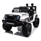 White 4Wheel Kids Ride on Toy 12V Battery Children Electric Car w/Remote Control