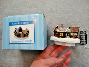 Candle Capper Gingerbread Village Old Virginia Candle Company Topper with Box
