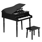 Costway 30-Key Classic Baby Grand Piano Toy Toddler Birthday Wood w/Bench Black