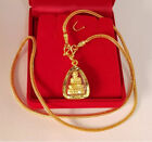 Necklace Phra LP Tuad Gold Plated Micron Case Pendant Thai Buddha Amulet