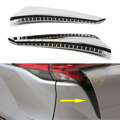 Chrome Rear Tail Lower Side Cover Trim Accessories For Toyota Sienna 2022 2023 (For: Toyota)