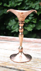 Vintage Arts and Crafts Hammered Copper Candlestick Candle Holder Tulip Shape