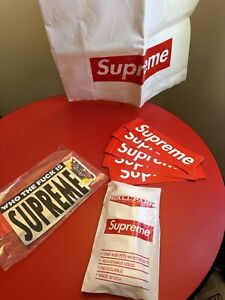 SUPREME BALL PARK BOX LOGO PONCHO BUNDLE w/ Large Supreme Bag & Extra Stickers