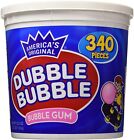 Dubble Bubble Chewing Gum Tub 340 Ct. Individually Wrapped Bucket Double 53.9 Oz