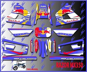 Razor MX350 CUSTOM graphics kit decals THICK AND HIGH GLOSS