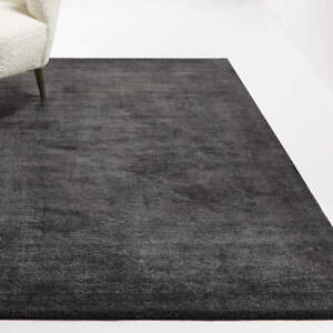 New Baxter Carbon Black Modern Design Handmade Tufted 100% Woolen Area Rugs