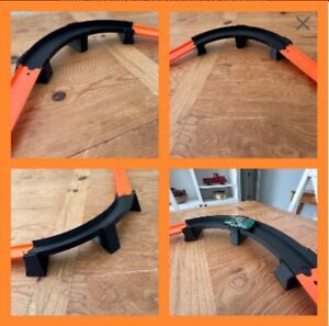 Hot Wheels Compatible Wide 90 Degree Track With Bridge Pieces