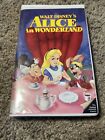 Alice in Wonderland VHS Tape 1997 Walt Disney Home Black Diamond Animated Movie