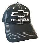Chevrolet Logo Hat Black White Trim Adjustable Cap Chevy Trucks 6 Panel