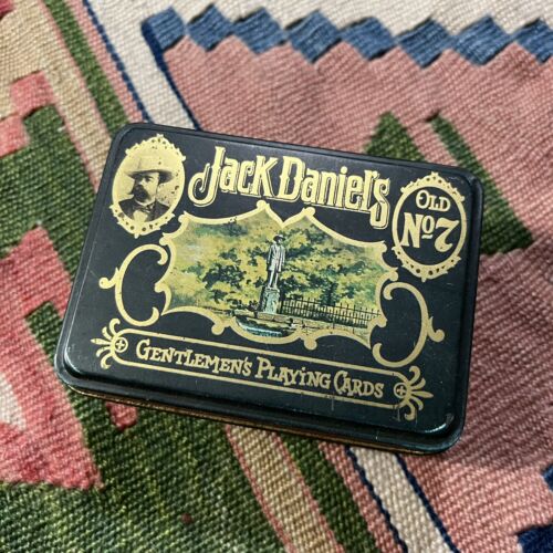 Vintage 70s Jack Daniels Gentleman’s Playing Cards Collector Tin 1 Deck Of Cards