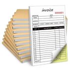 10 Pack Receipt Book 2-Part Carbonless Sales Invoice Book with Cardboard Copi...