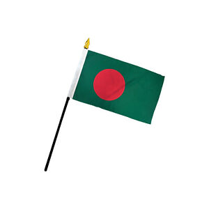 1 Dozen Bangladesh Stick Flag 4x6in Handheld Flag Bangladeshi Flag