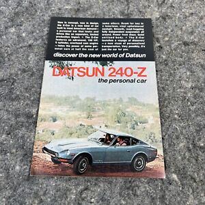 Original Datsun 240-Z Sales Brochure/ Advertisement Vintage