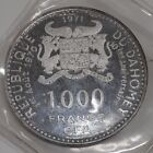 1971 Dahomey Proof-like Silver 1000 Franc Coin in Original Plastic w/Spots