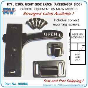 RV, Camper Screen Door Latch RIGHT HAND (E285) with CORRECT  SCREWS,