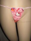 Hello Kitty knickers Panties Pink Yellow  satin runched Tango feminine Lingerie