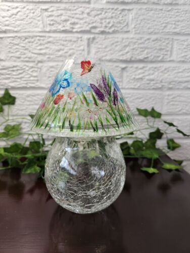 Yankee Candle Spring Time Jar Shade Topper Crackle Glass Clear