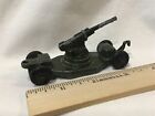 Antique Tootsie Toys - US Army Anti-Aircraft Gun Metal Tractor Trailer Green 4