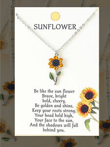 1pc Sunflower Pendant Necklace Jewelry for Women Gift for Her Necklace