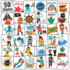 New ListingPirate Party Supplies for Kids, Individually Wrapped Sheets Temporary Tattoos fo