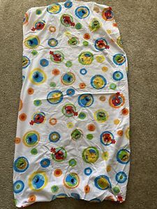 Sesame Street Fitted Sheet Crib/Toddler Bed Big Bird Elmo Oscar Cookie Pre-owned