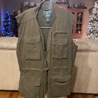 Vintage Orvis Green Fly Fishing Vest Tackle Pockets Hunting Photography Sz XL