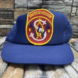 Vintage Smith & Wesson Blue SnapBack  Trucker Hat