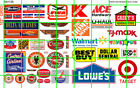 NH138 DAVE'S DECALS 1/2 Set OLD AIRPORT AND AIRLINE BIG BOX STORE SIGNAGE MORE