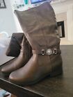 NIB Avenue Women's Knee-High Boots Size 8W (WIDE) Plus Size Color BROWN TAUPE