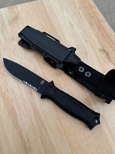 Gerber Gear Strongarm Black Serrated Fixed Blade Tactical Knife for Survival