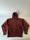 Vintage 80s Champion Reverse Weave Burgundy Hoodie Made In USA